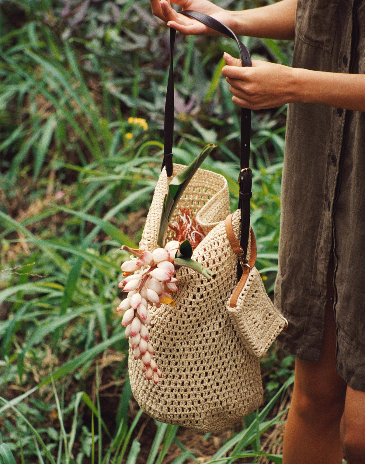 Handwoven Straw Bucket Bag Dark Carob Multi | Madewell Discount