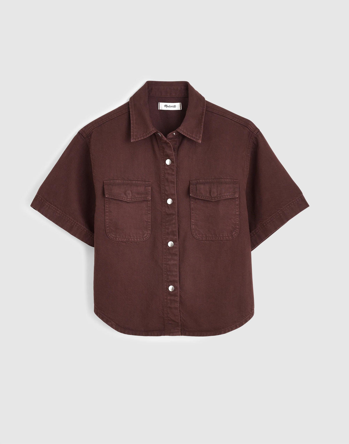 Airy Denim Utility-Pocket Shirt Burnt Cocoa | Madewell Great Value