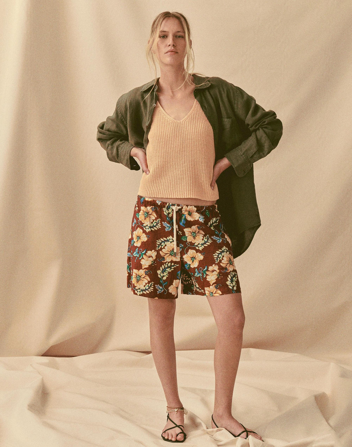 Button-Up Shirt in Linen Capers | Madewell Smart Buy