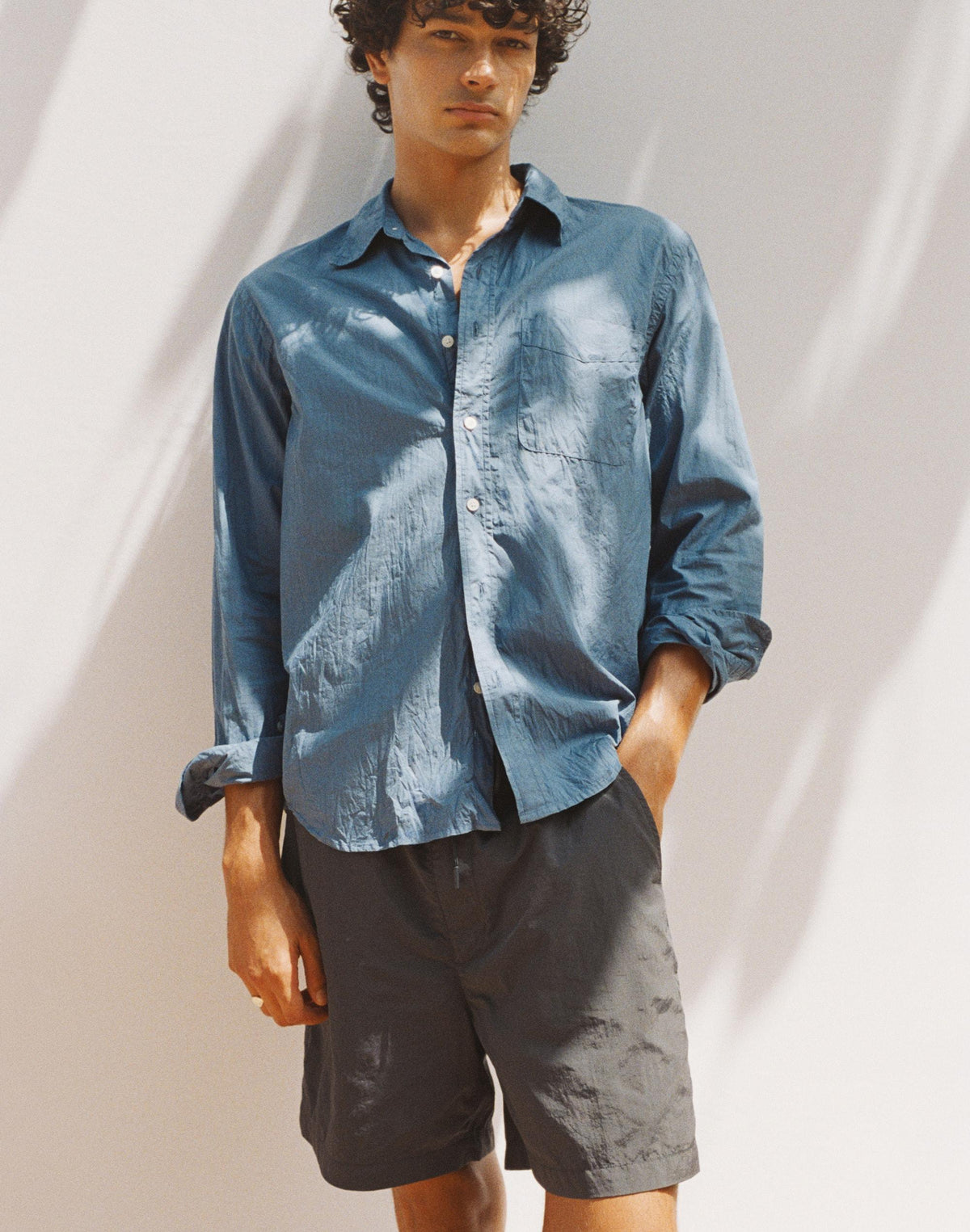 Button-Up Shirt in Crisp Poplin Nice Blue | Madewell Best Seller