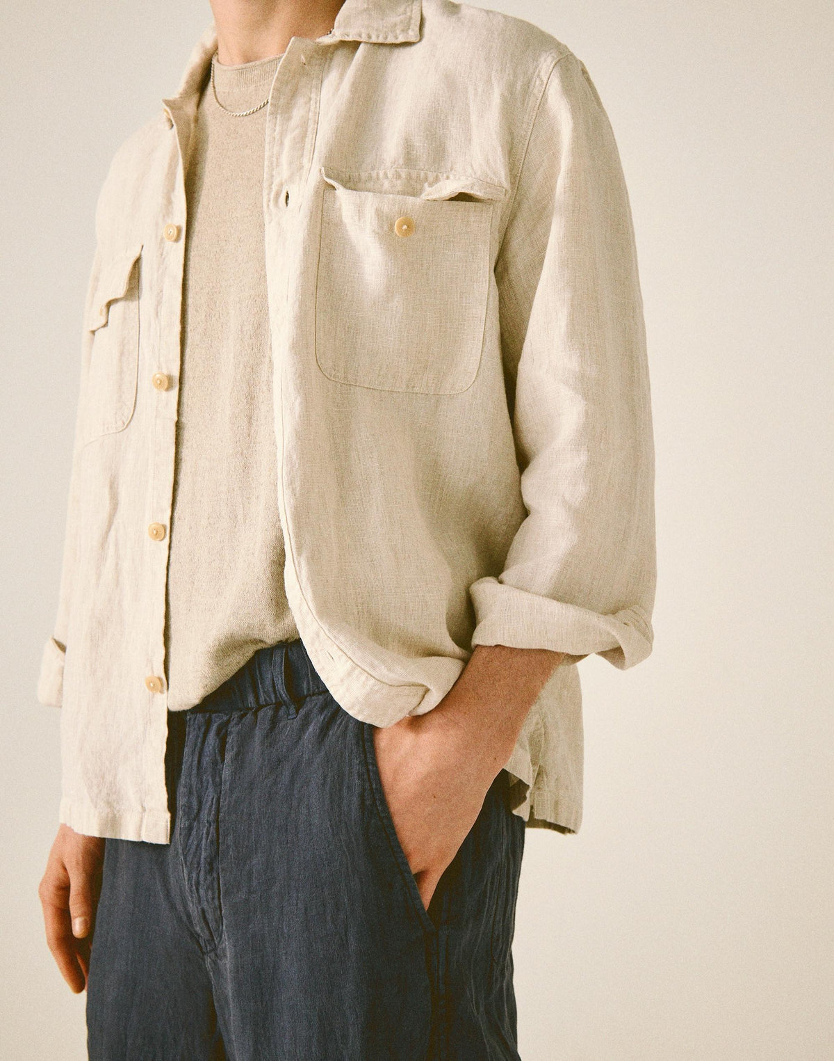 The Station Shirt in Linen Bleached | Madewell Discount