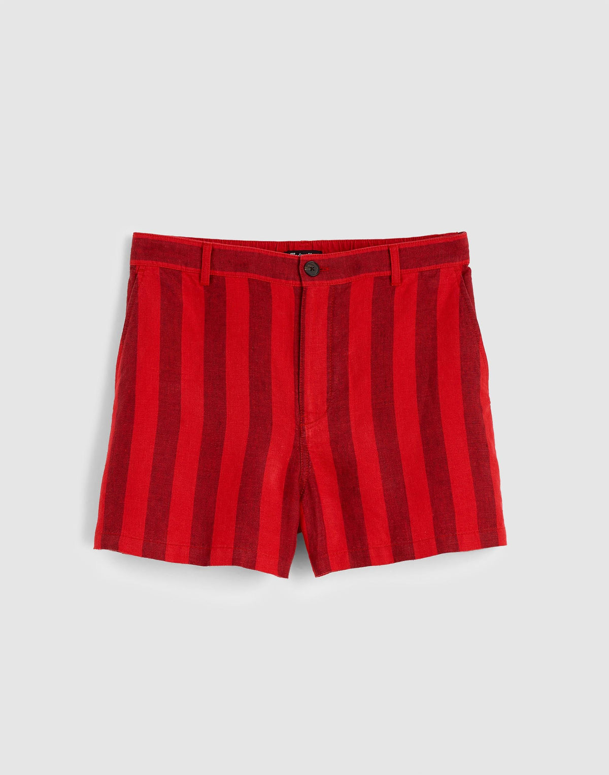 The Zoe Short in 100% Linen Enamel Red | Madewell Great Value