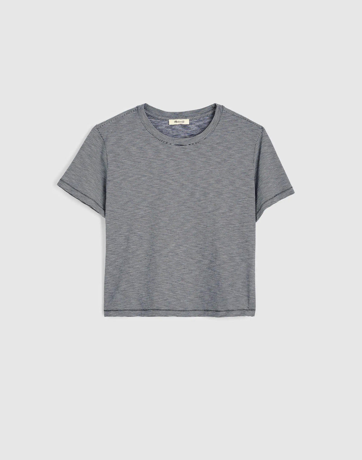 The Easy Crop Crewneck Tee in Soft Slub Midnight Navy | Madewell Top Pick