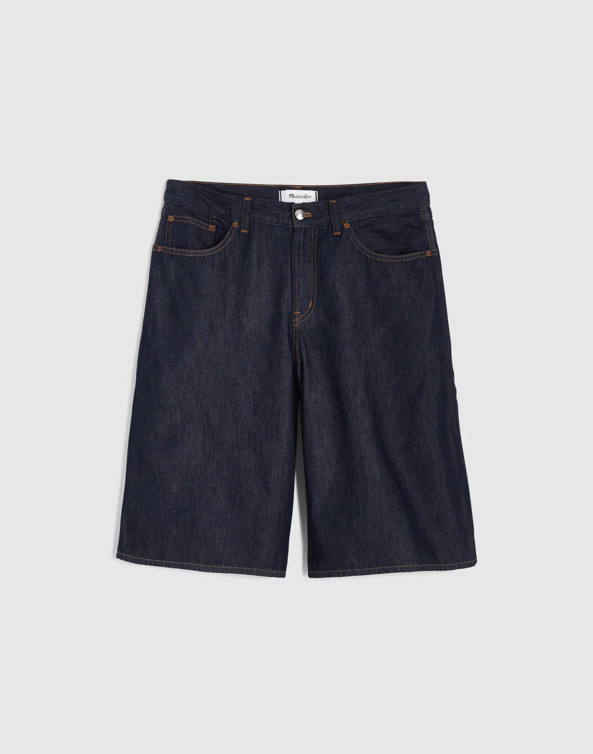 The V-Waist Bermuda Short in Airy Denim Rinse Wash | Madewell Trusted