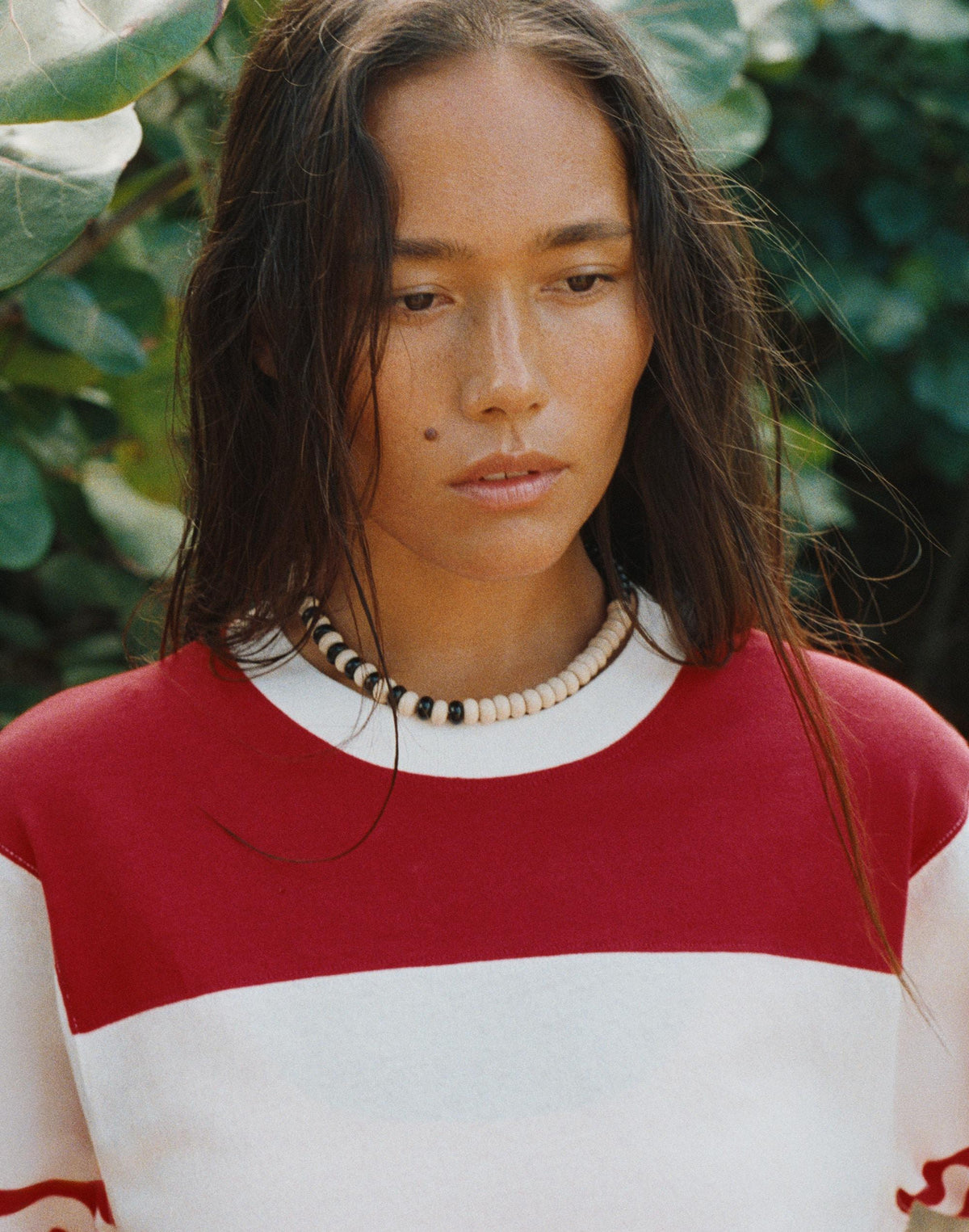 Semiprecious Coral Beaded Choker Necklace Antique Gold | Madewell Top Pick