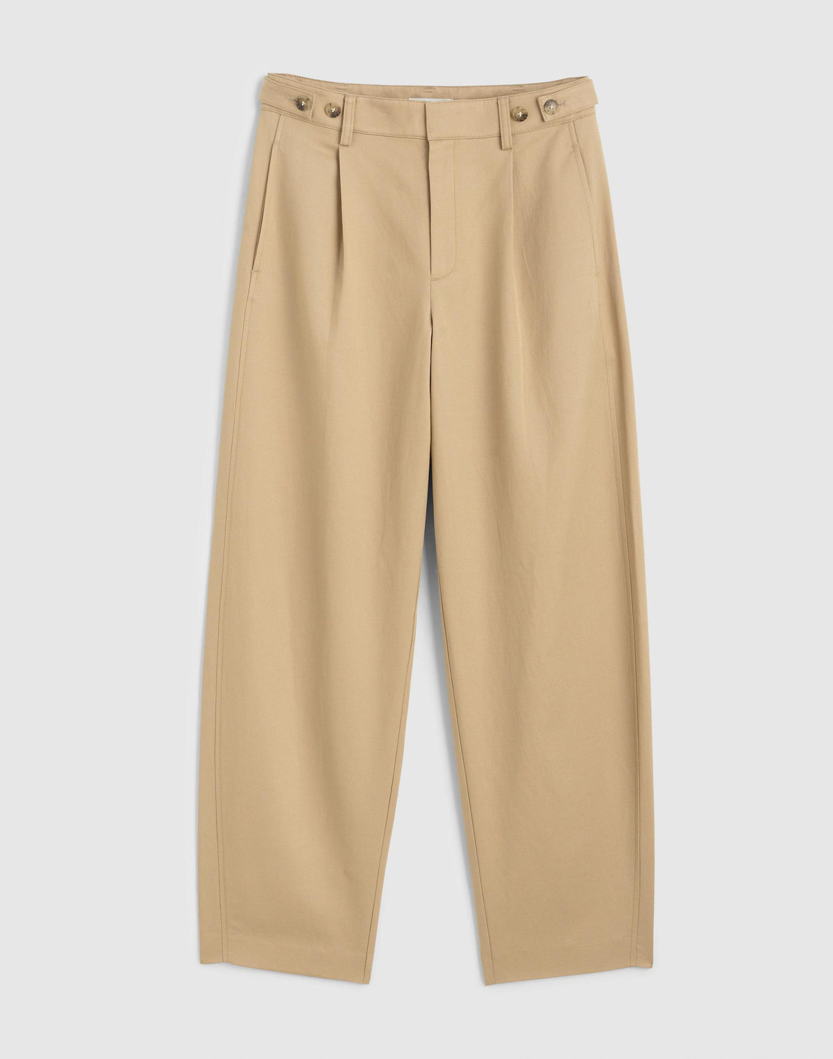 The Barrel-Leg Pant in Drapey Twill Bright Fawn | Madewell Trusted