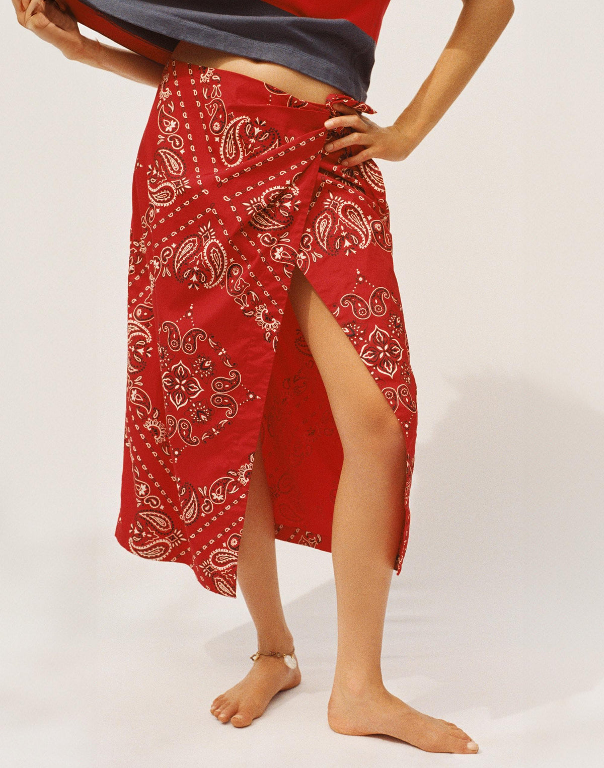 Midi Wrap Skirt in Poplin Chili Pepper | Madewell Trusted