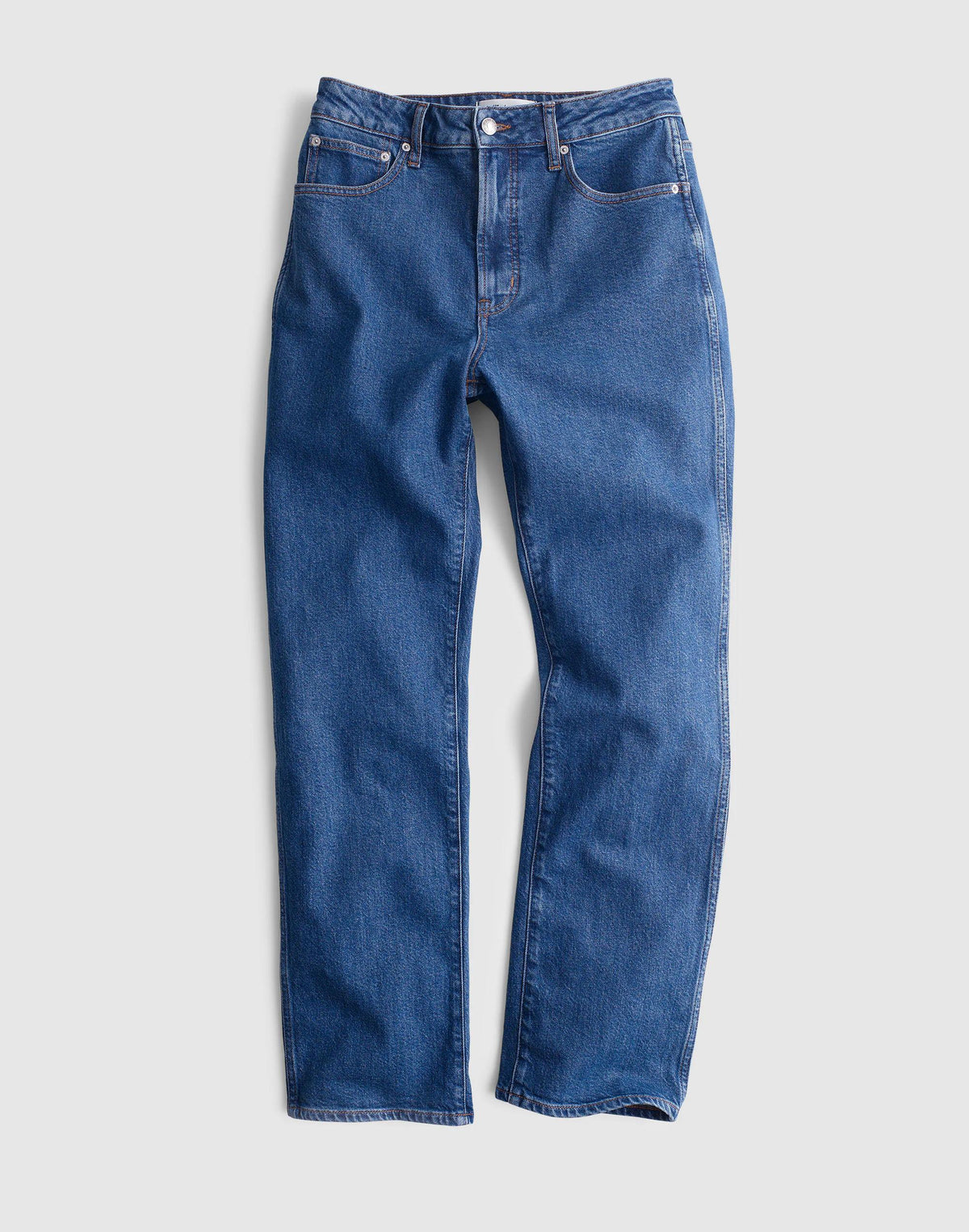 The Curvy Longline Straight Crop Jean in Marina Blue Wash Marina Blue | Madewell Top Pick