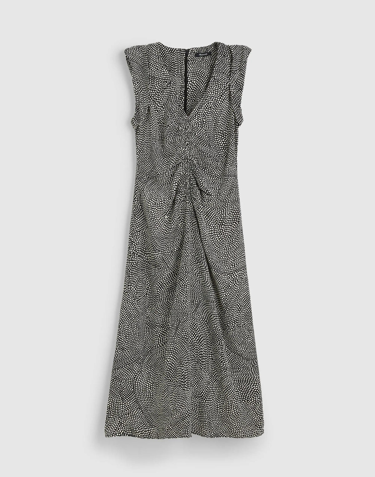 Ruched Flutter-Sleeve Midi Dress Jet Black | Madewell Hot Sale