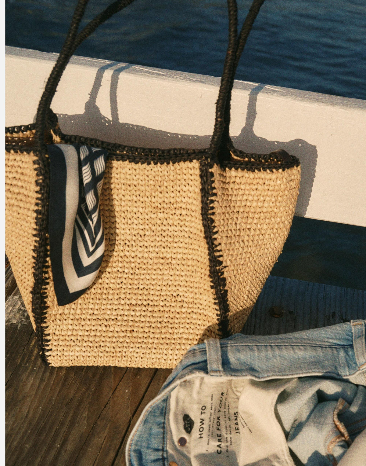 The Lexington Small Tote in Raffia Natural Multi | Madewell Everyday