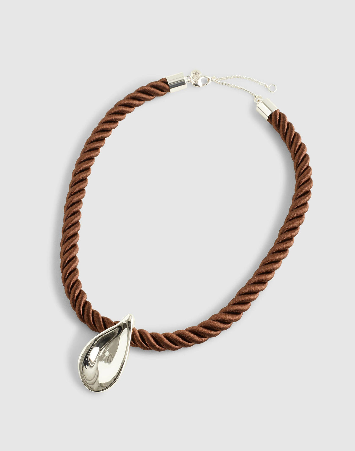 Droplet Pendant Cord Necklace Warm Silver | Madewell Trusted