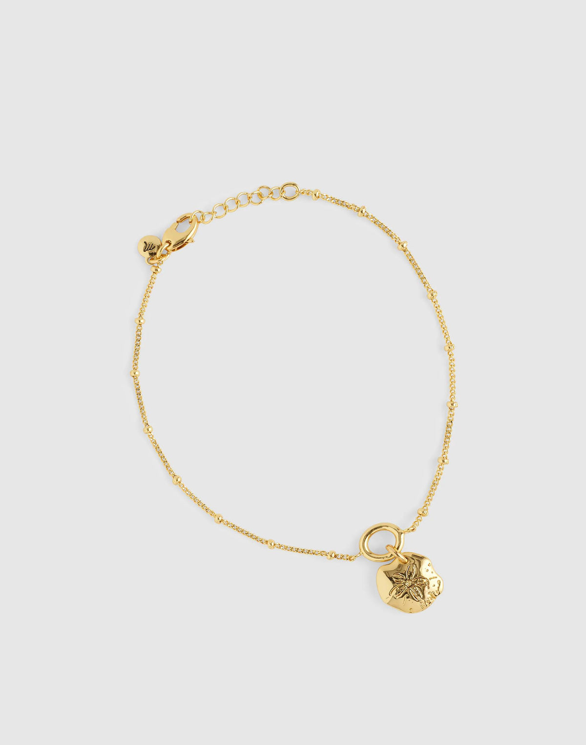 Sand Dollar Charm Anklet Antique Gold | Madewell New