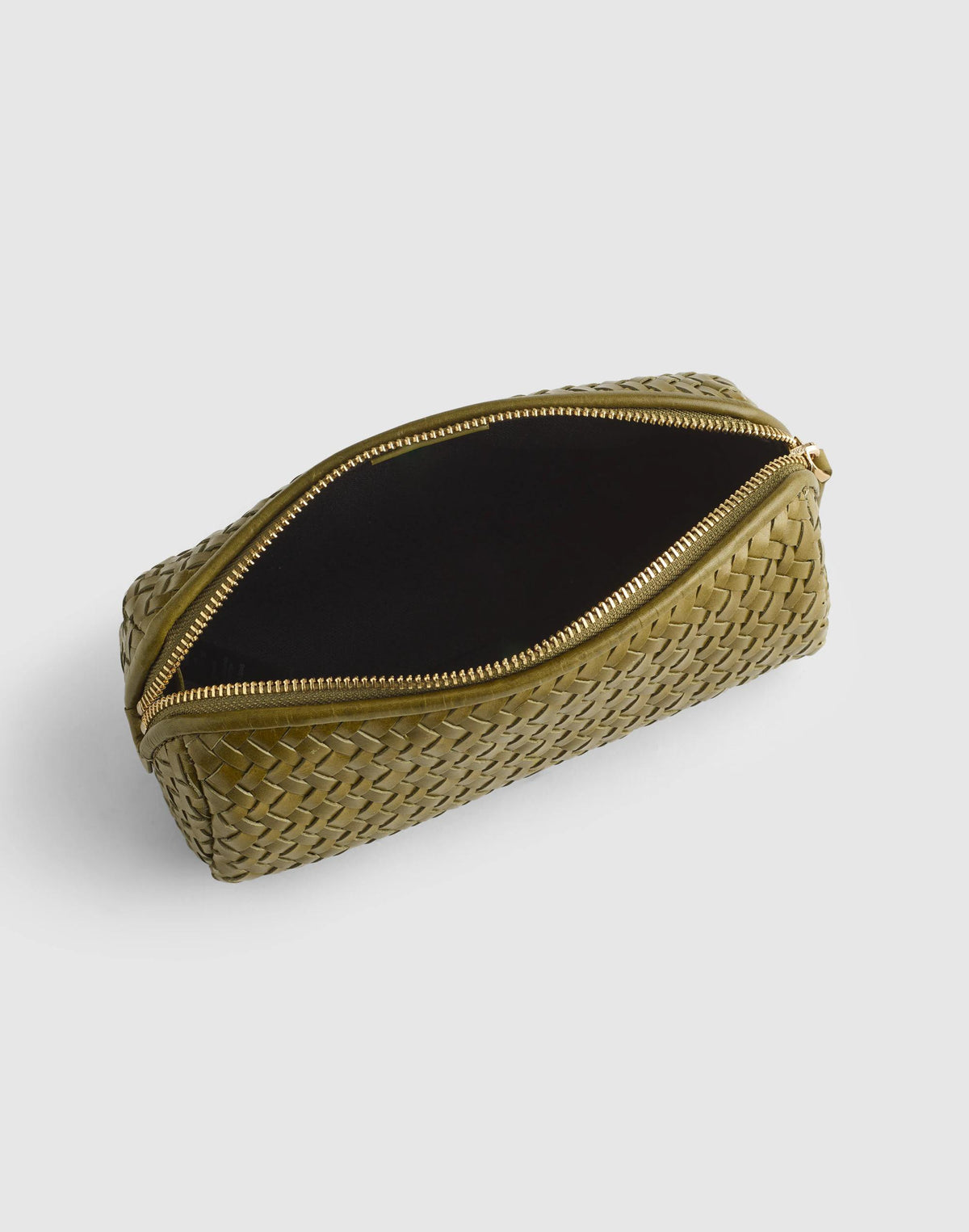 The Signature Woven Zip Pouch Classic Olive | Madewell Value