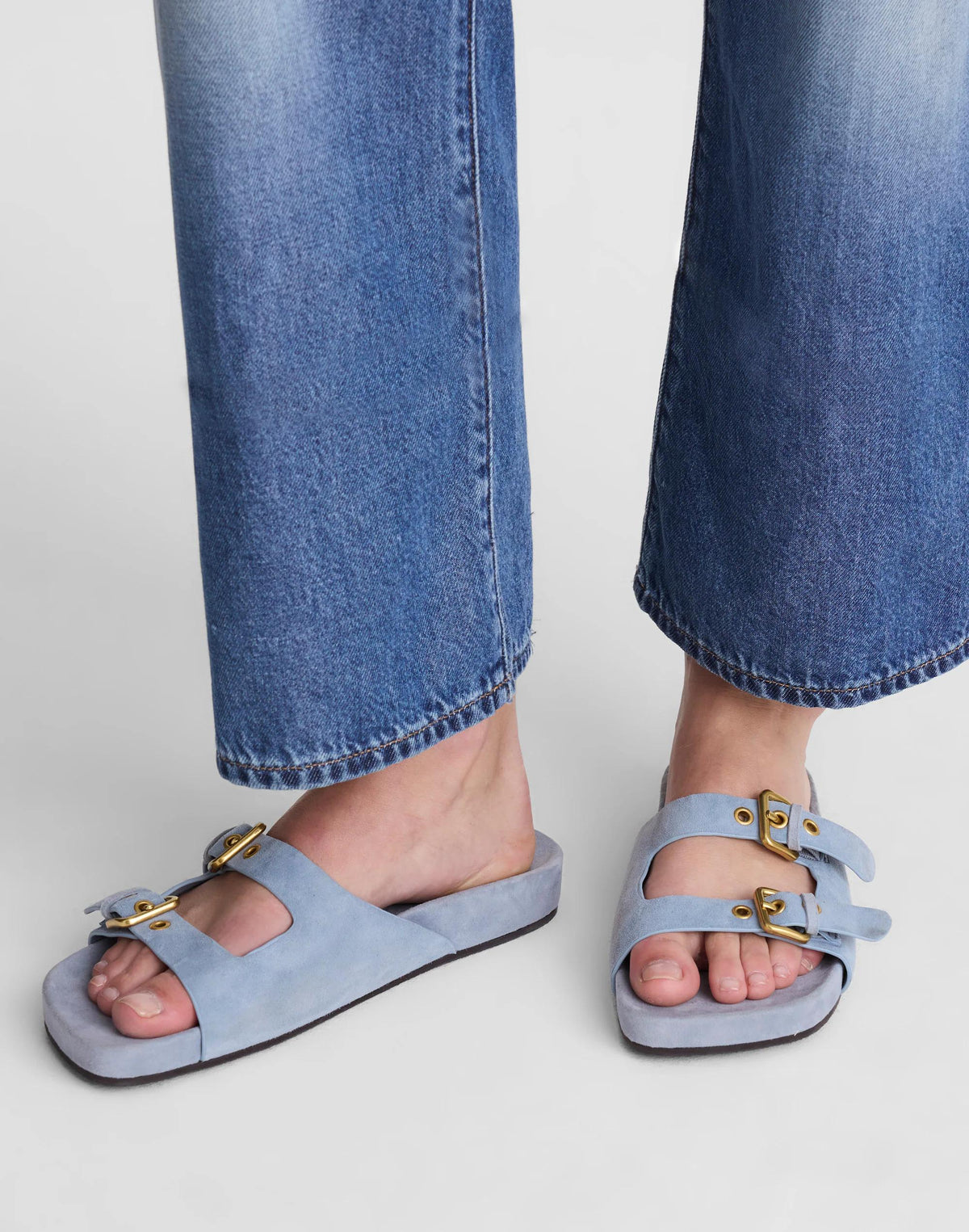 The Cambrea Double-Strap Sandal Serene Blue | Madewell Trending