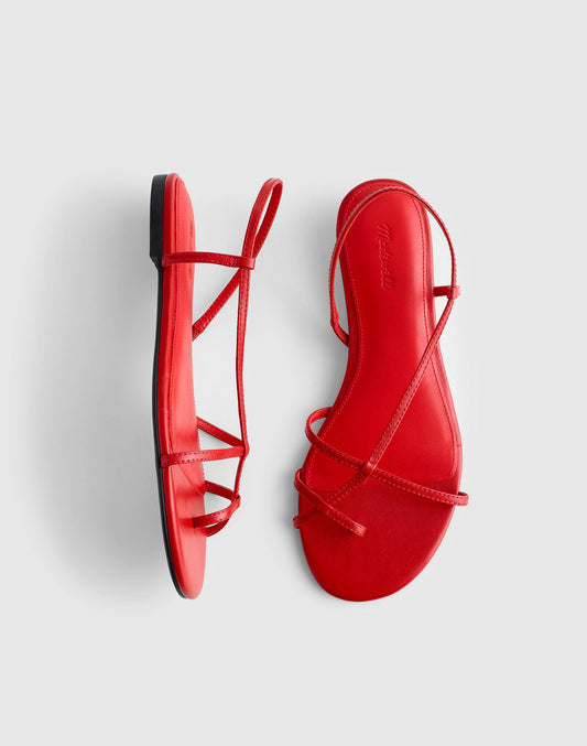 The Iggy Strappy Sandal Festival Red | Madewell Latest