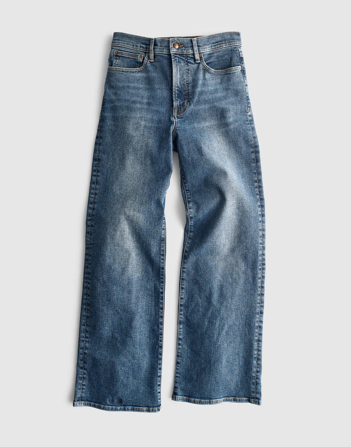 Short Circular Wide-Leg Jean Soft Indigo Wash | Madewell Value