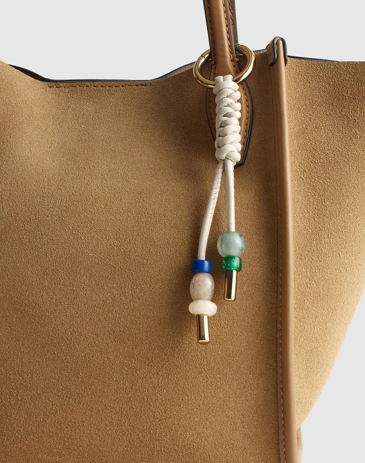 Braided Leather Bag Charm Vintage Muslin | Madewell Best Seller