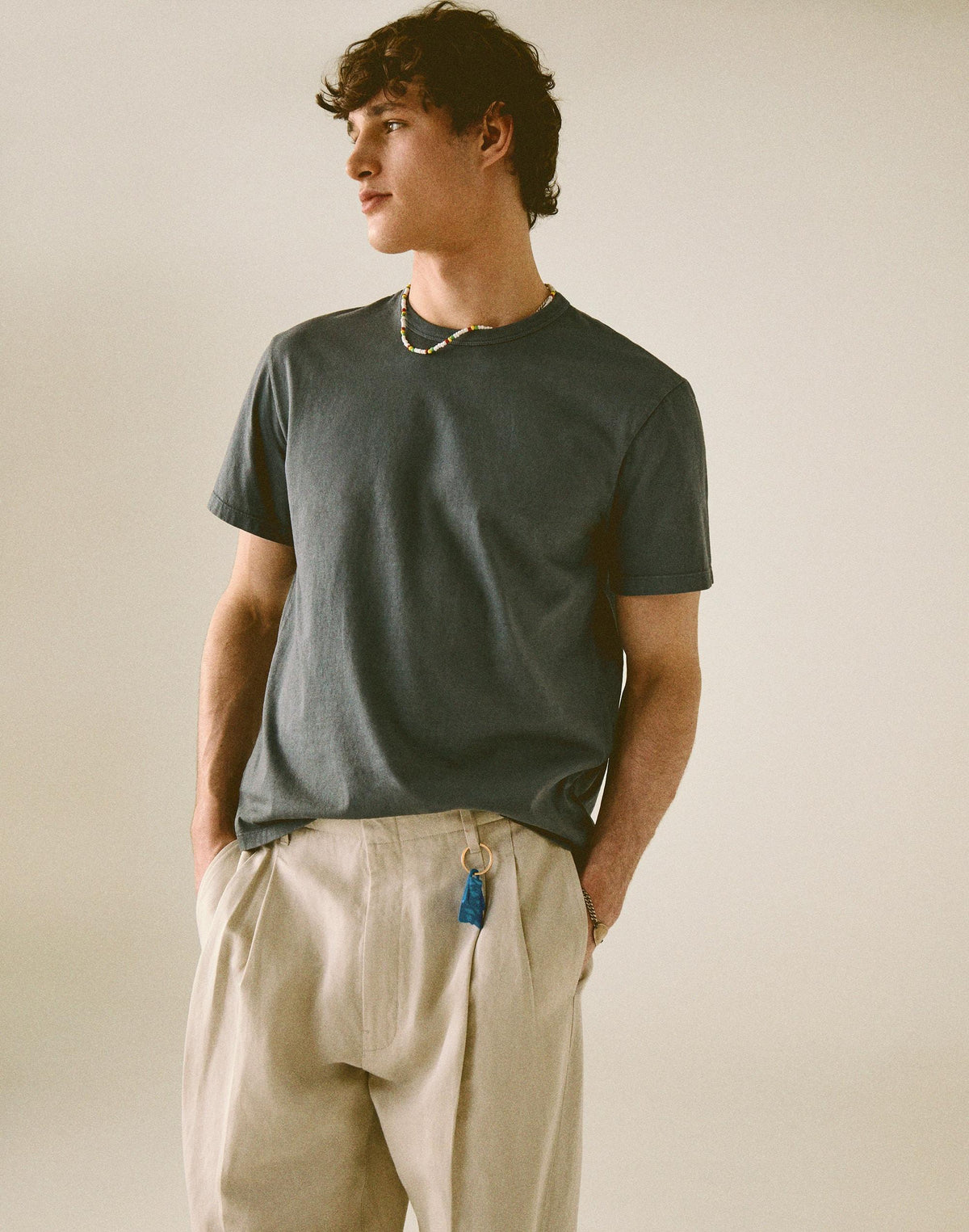 Garment-Dyed Allday Crewneck Tee Stormy Spruce | Madewell Exclusive