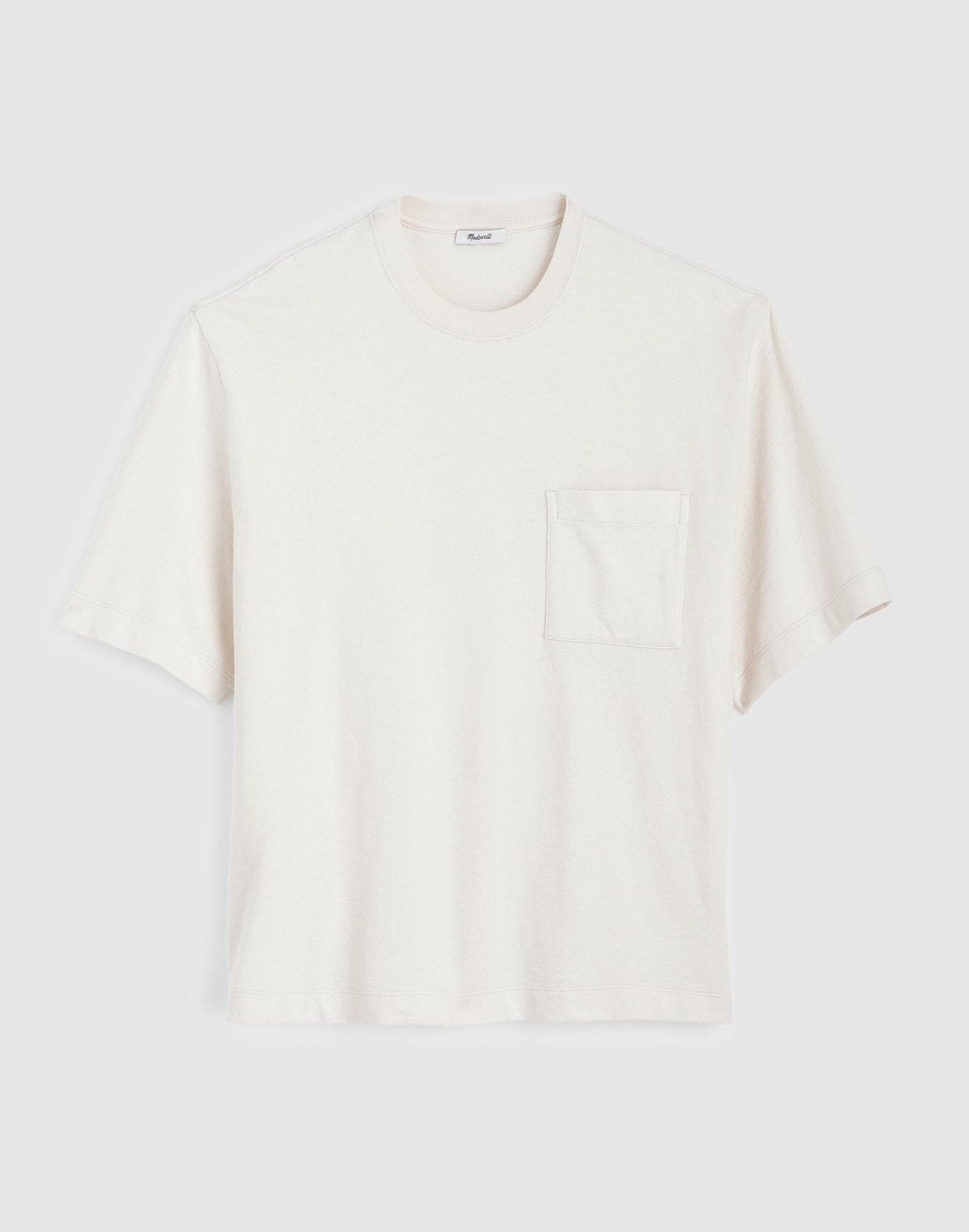 Boxy Pocket Tee in Weekend Slub Natural Seeded | Madewell Trending