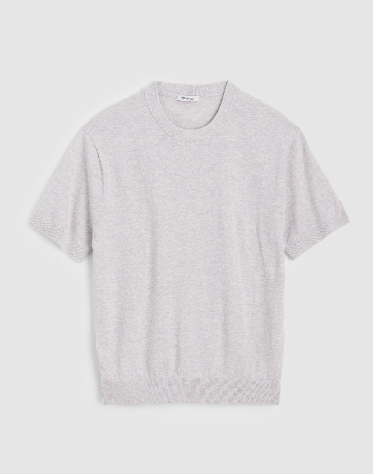 Crewneck Sweater Tee in Everyday Cotton Heather Pewter | Madewell Value