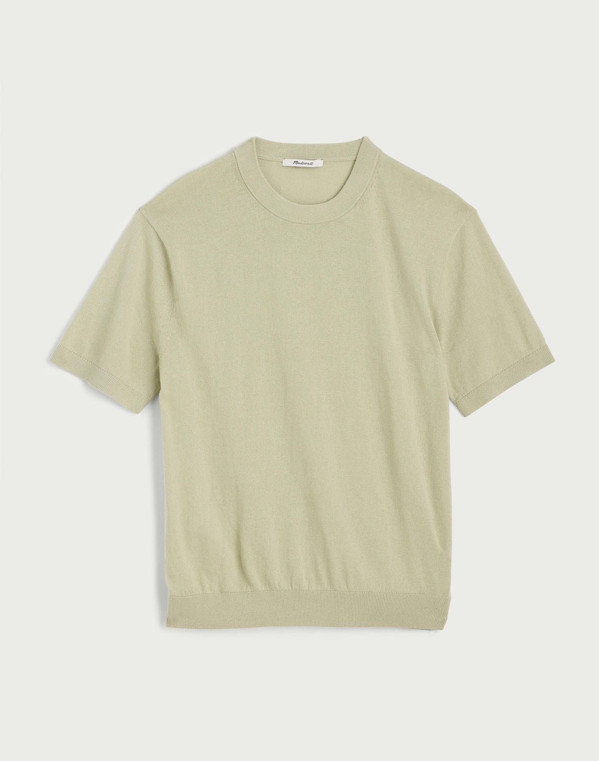 Crewneck Sweater Tee in Everyday Cotton Dusty Celadon | Madewell Trusted
