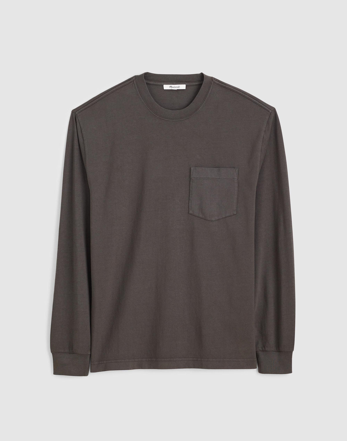 The Long-Sleeve Vintage Pocket Tee Almost Black | Madewell Popular