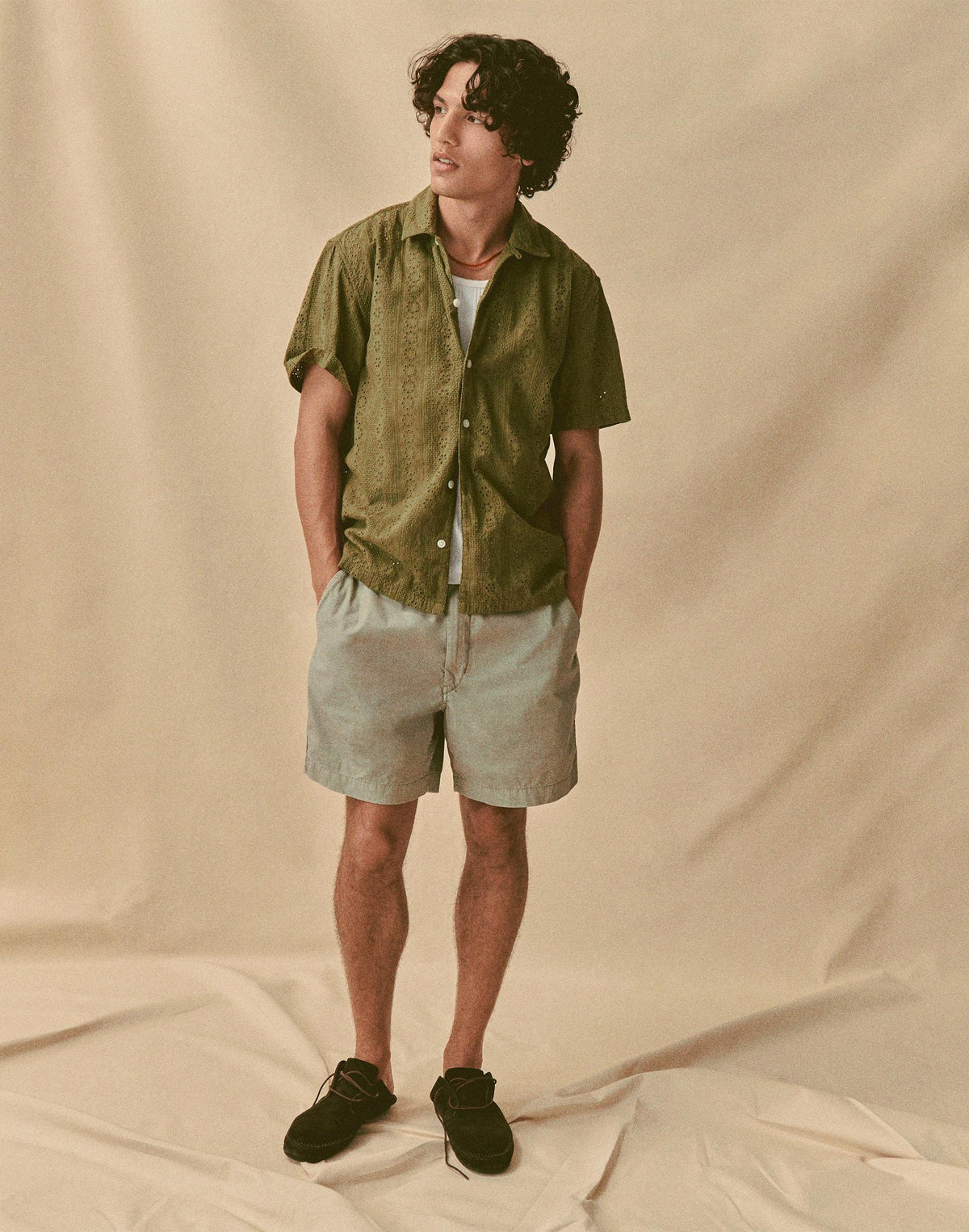 Pull-On Short in Poplin Washed Olive | Madewell Trusted