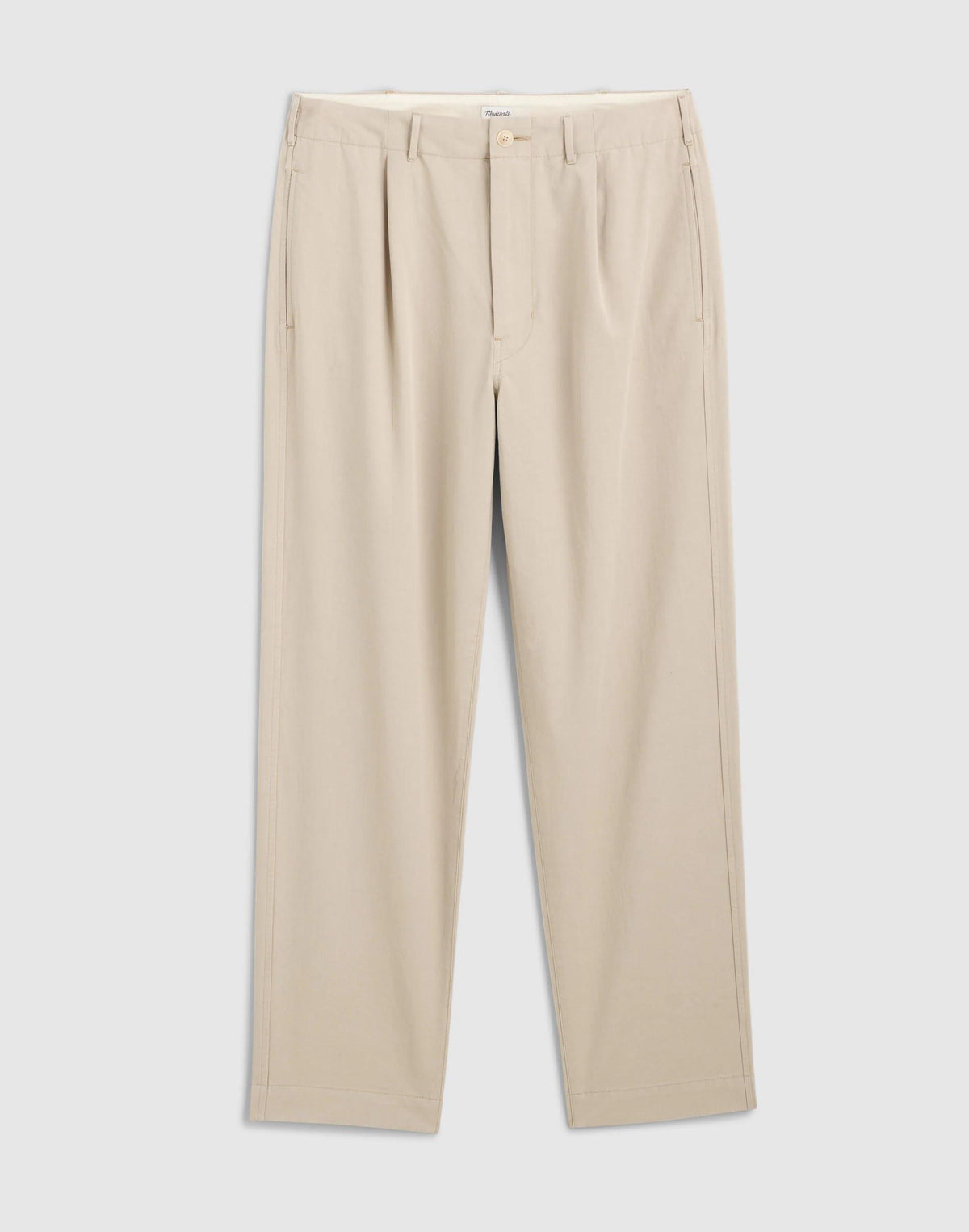 Pleated Chino Pants in Uniform Twill Toasted Cashew | Madewell Discount