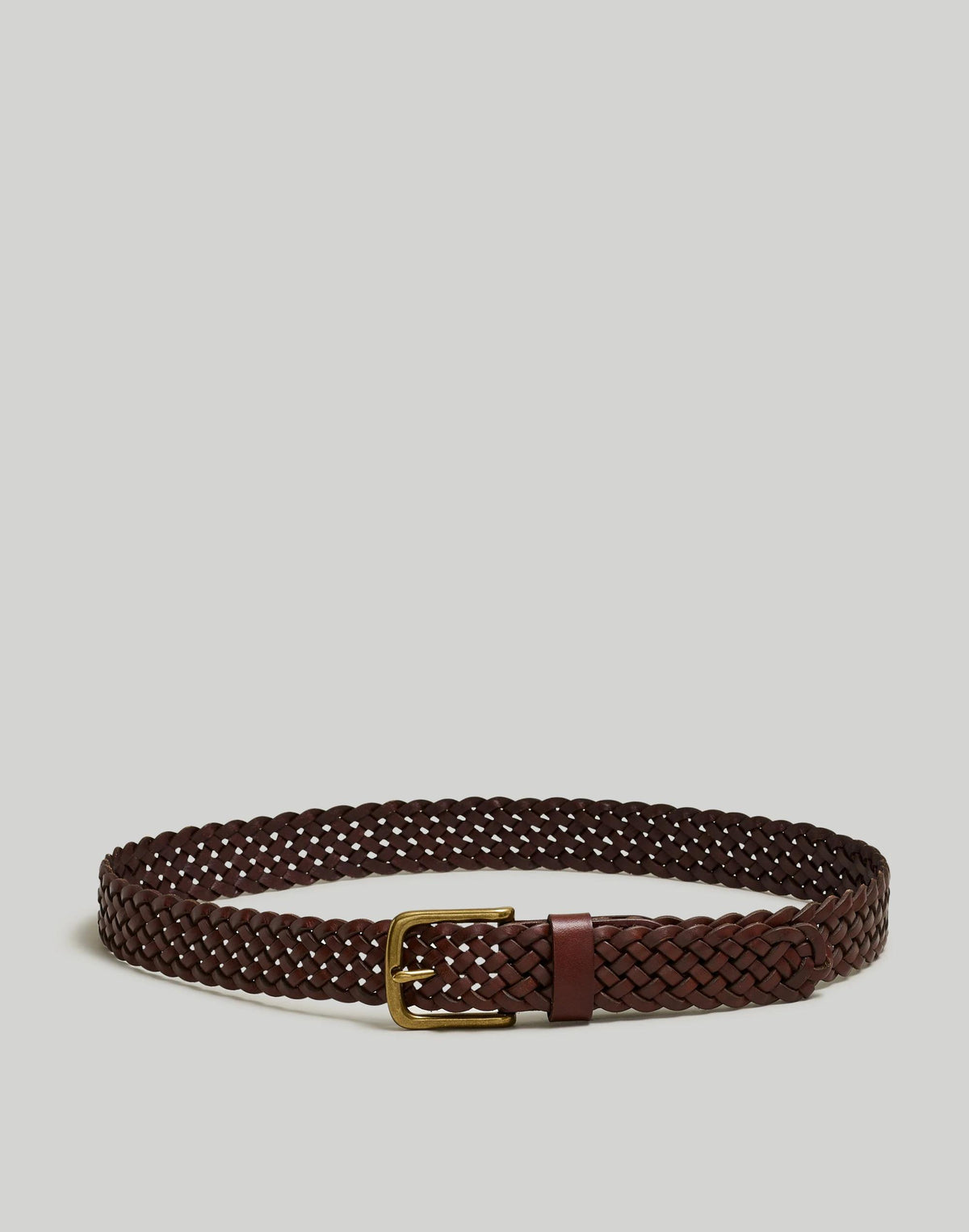 Woven Leather Belt Rich Brown | Madewell Classic