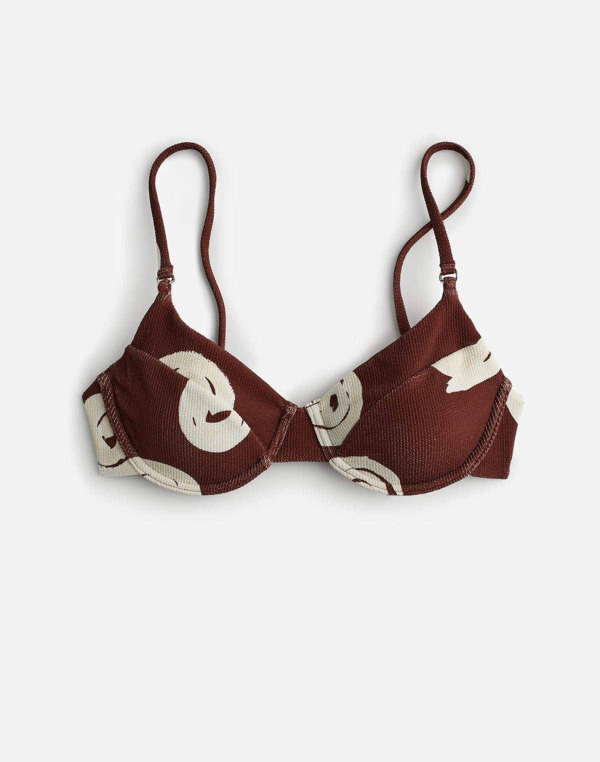 Zulu & Zephyr Cocoa Swirl Textured Balconette Bikini Top Cocoa Swirl | Madewell Signature