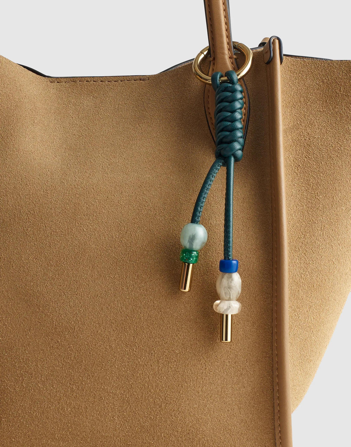 Braided Leather Bag Charm Forest | Madewell Great Value