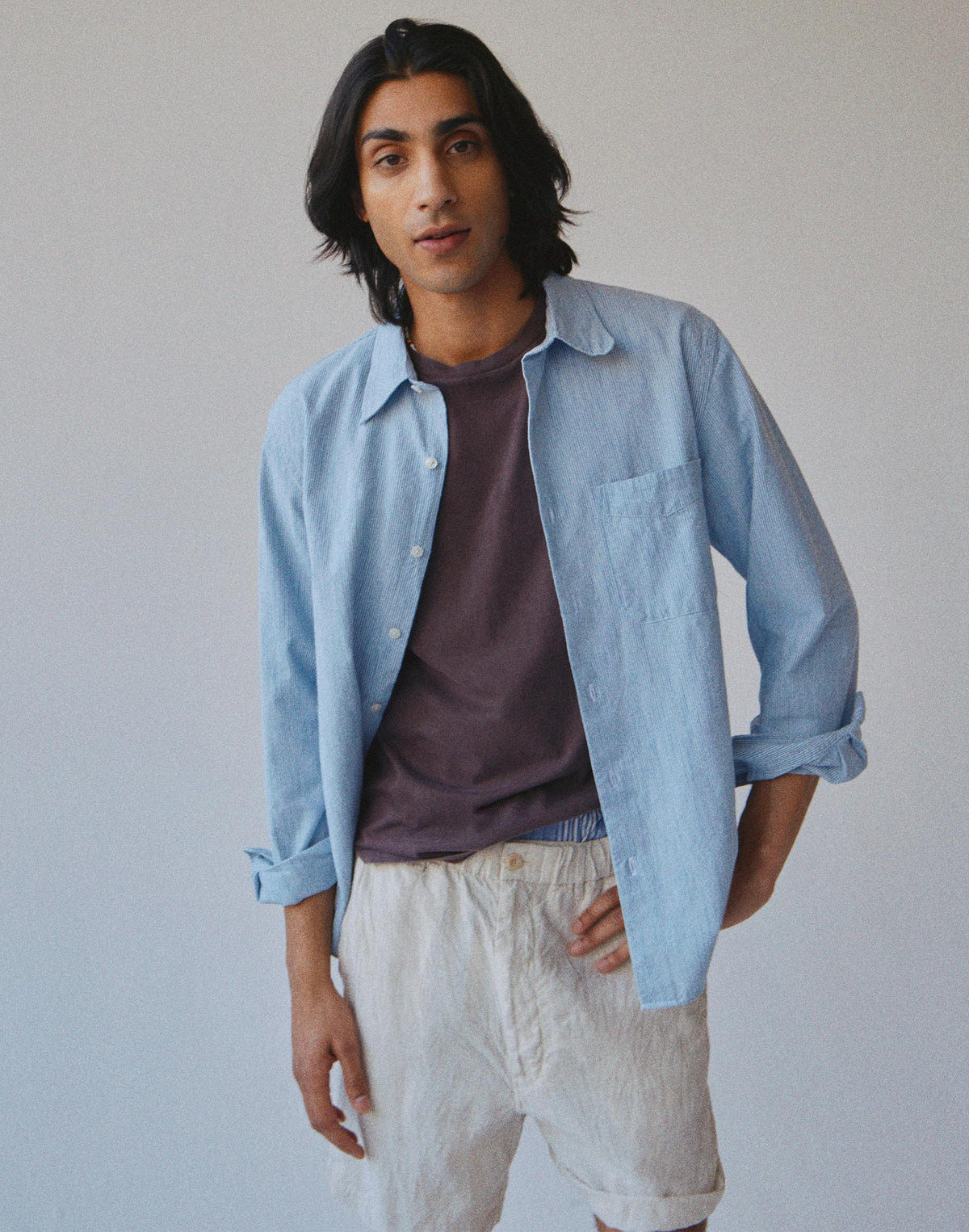 The Allday Shirt in Indigo Stripe Monaca Stripe | Madewell Trusted