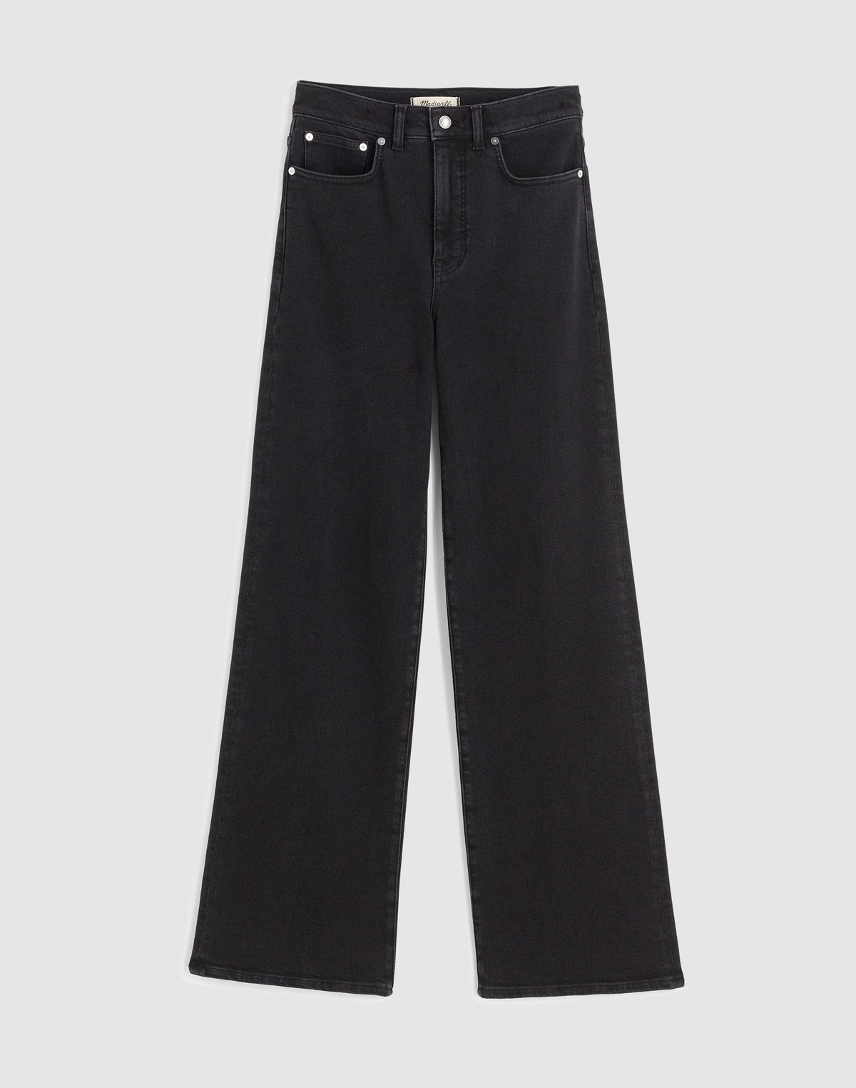 The Wide-Leg Jean in Super Stretch Denim Black Frost | Madewell Hot Sale