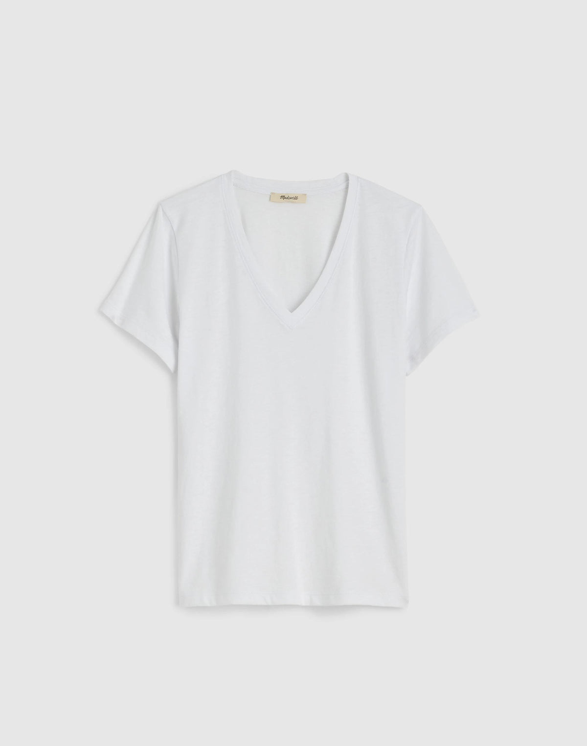 The Easy V-Neck Tee in Soft Slub White | Madewell Featured