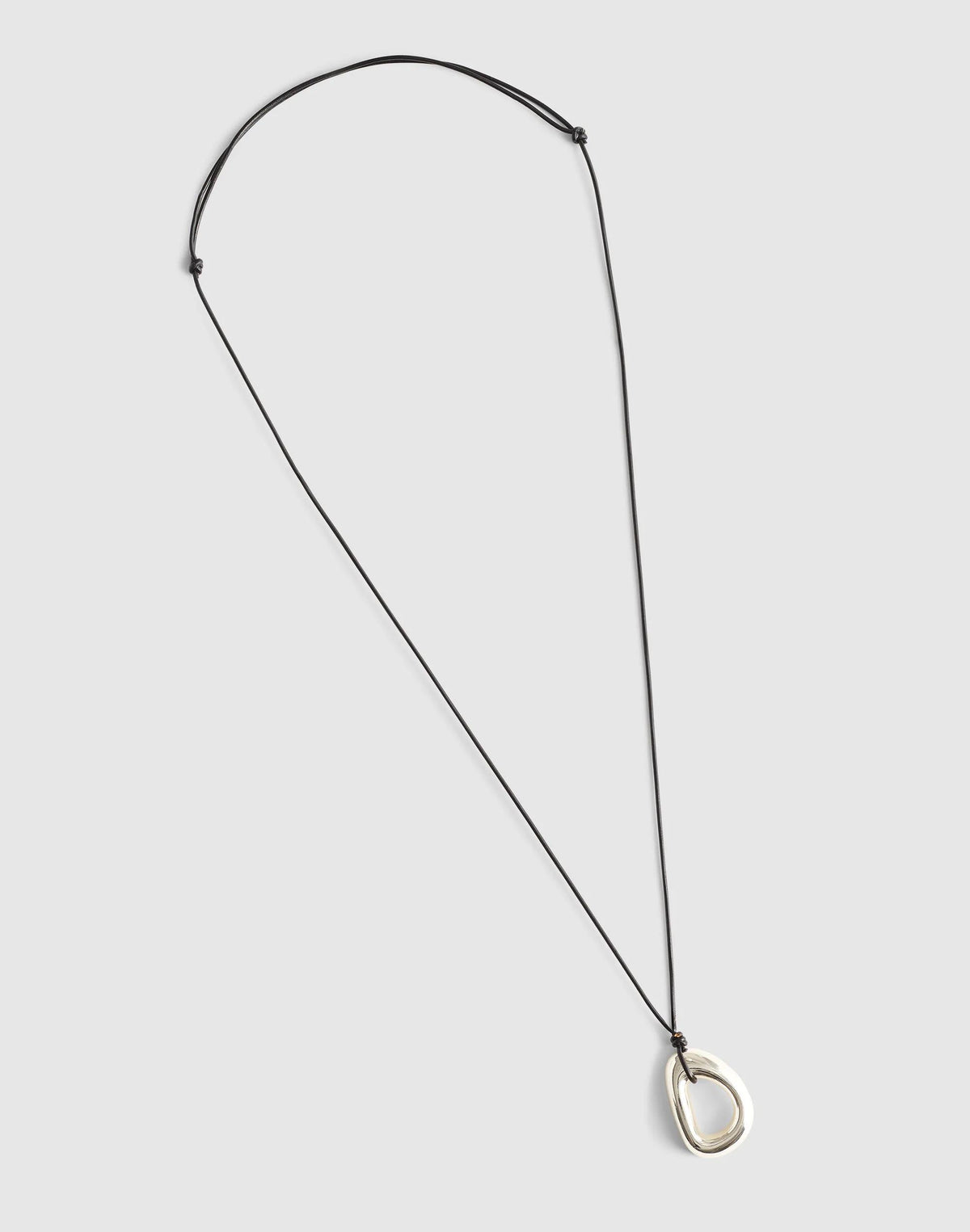 Sculptural Pendant Cord Necklace Warm Silver | Madewell Special Offer