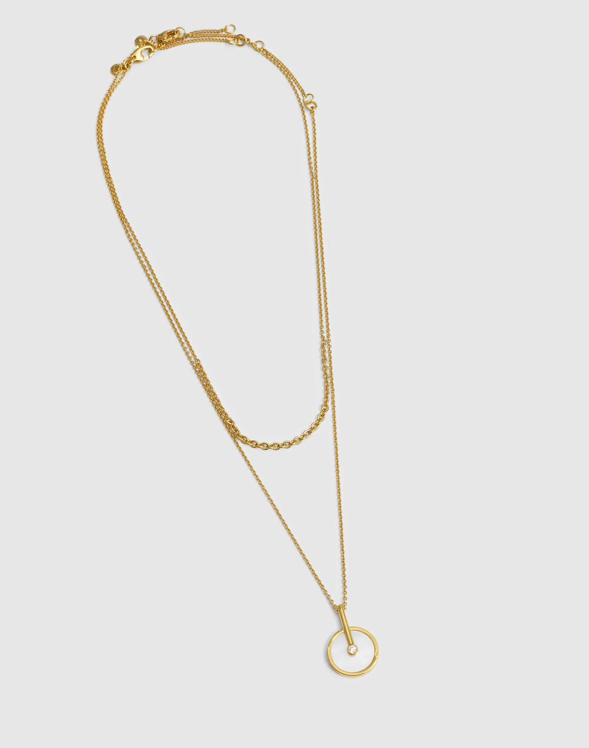 Two-Pack Stone Inlay Coin Necklace Set Mother Of Pearl | Madewell Everyday