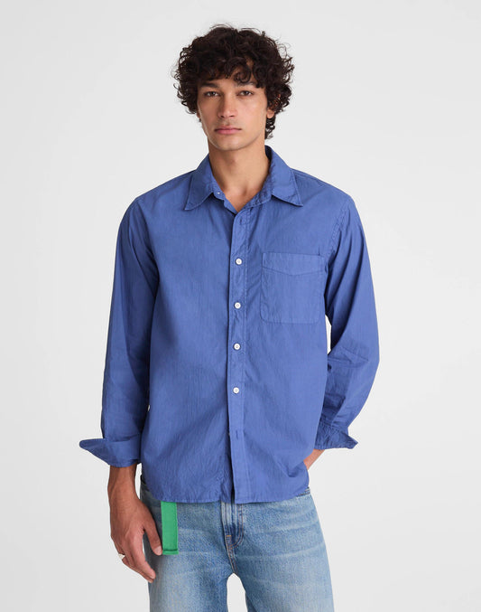 Button-Up Shirt in Crisp Poplin Nice Blue | Madewell Best Seller