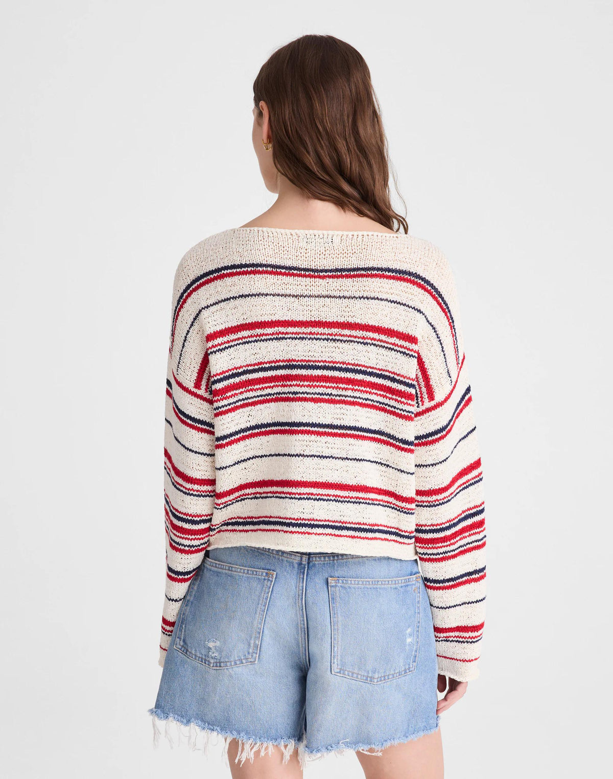 Boatneck Pullover Sweater Ivory Stripe | Madewell Special Offer