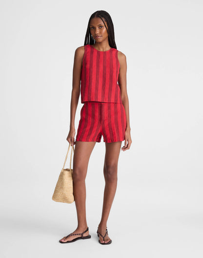Tie-Back Shell Top in 100% Linen Enamel Red | Madewell Hot Sale