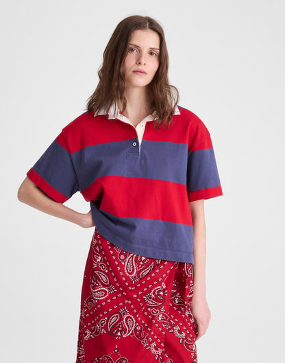 Boxy Rugby Polo Varsity Red And Navy Stripe | Madewell Discount