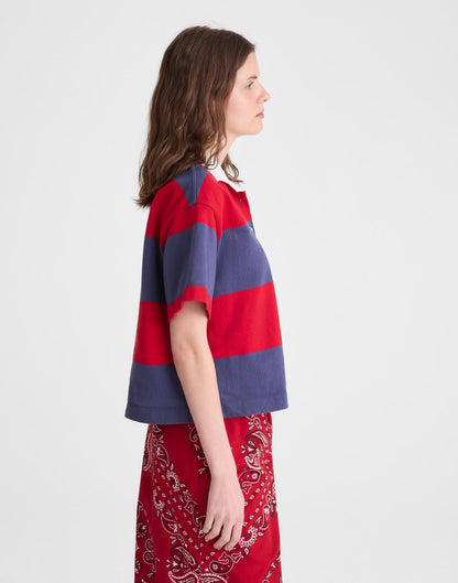 Boxy Rugby Polo Varsity Red And Navy Stripe | Madewell Discount