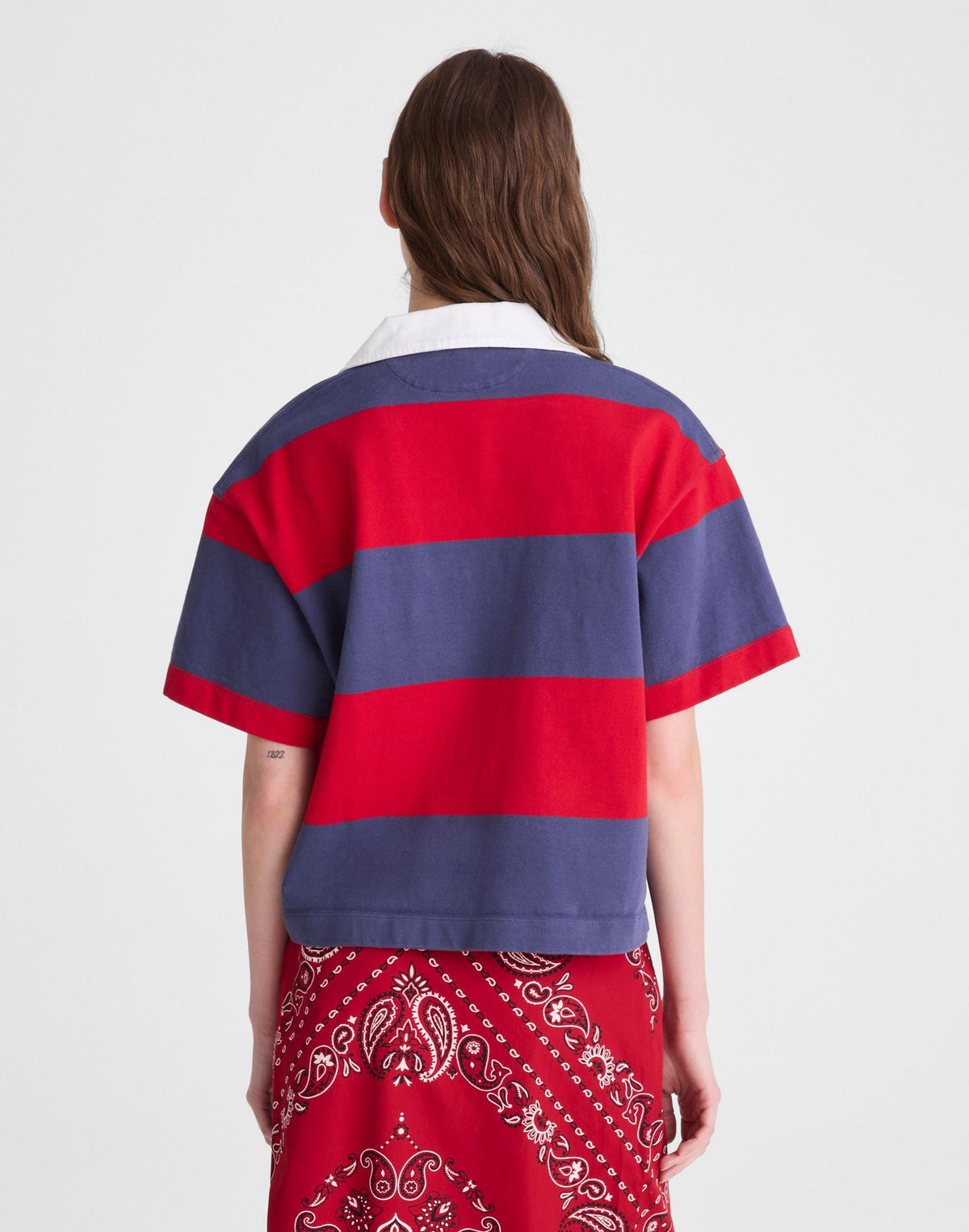 Boxy Rugby Polo Varsity Red And Navy Stripe | Madewell Discount