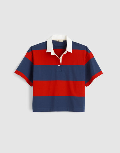 Boxy Rugby Polo Varsity Red And Navy Stripe | Madewell Discount
