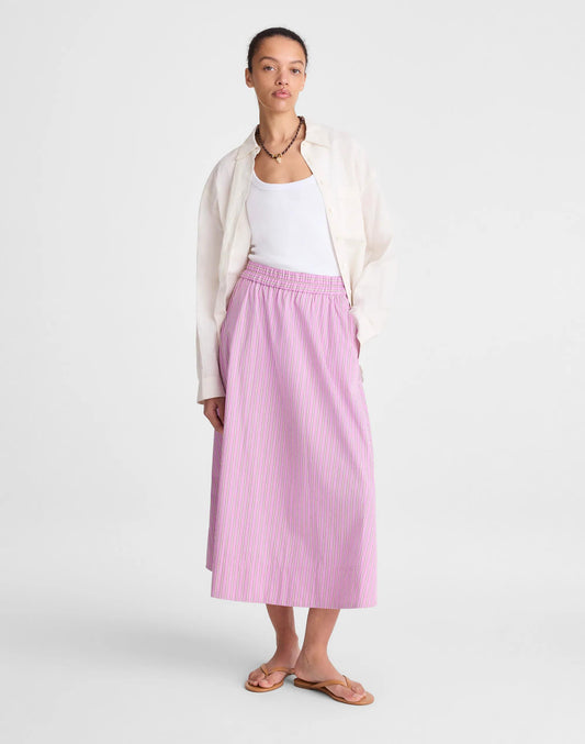 Midi Circle Skirt in Poplin Warm Wisteria | Madewell Everyday