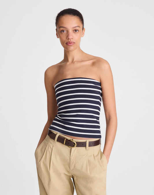 Knit Tube Top Navy | Madewell Essential