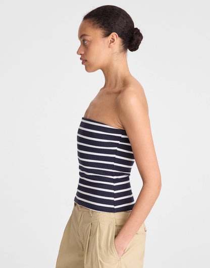 Knit Tube Top Navy | Madewell Essential