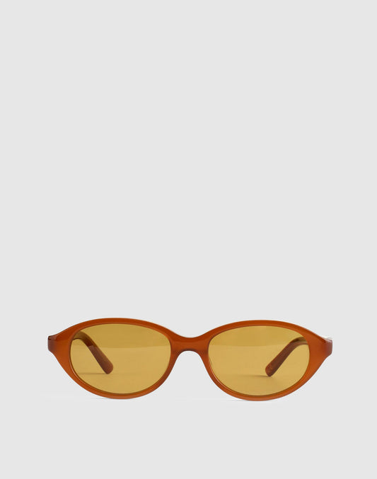 The Solina Oval Sunglasses Bronzed Clay | Madewell Latest