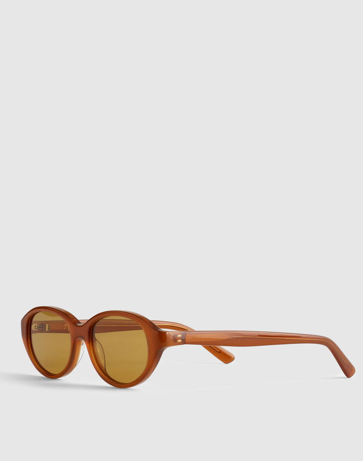 The Solina Oval Sunglasses Bronzed Clay | Madewell Latest
