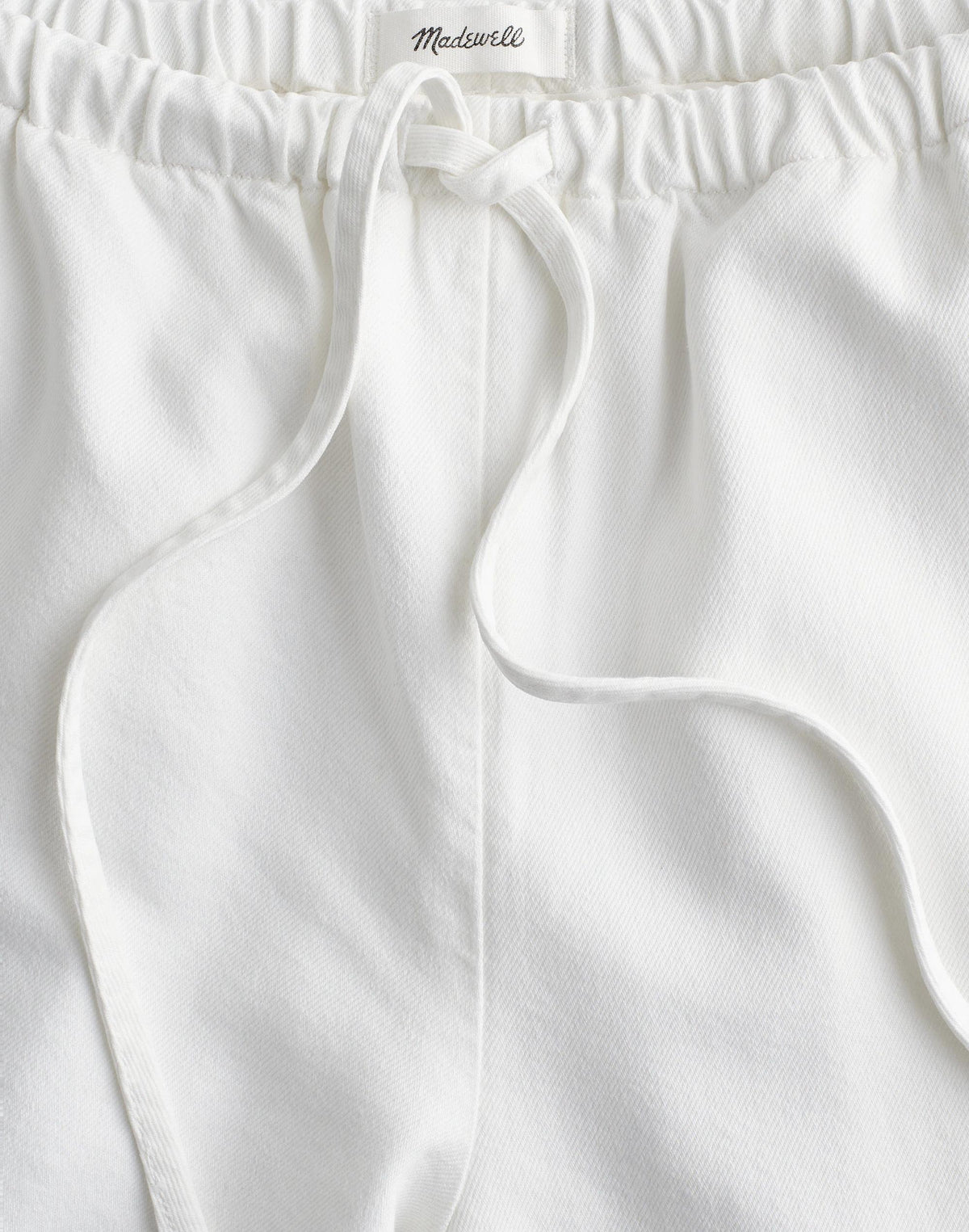 Embroidered Denim Pull-On Pants Tile White | Madewell New