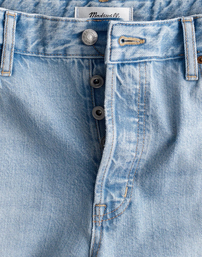 Curvy Low-Slung Baggy Crop Jeans in Foster Wash Foster Wash | Madewell Quality